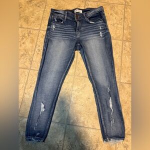 BKE Womens Payton Universal Fit Mid-Rise Ankle Skinny Denim Blue Jeans Size 30